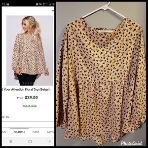 Floral, baby doll top